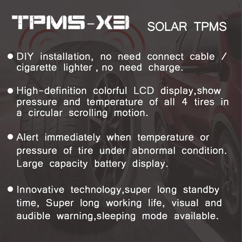 SPY  car tire pressure sensor Sensor Diagnostic System Universal Tire Sensors Pressure Monitoring 315 Mhz 433mhz Tpms
