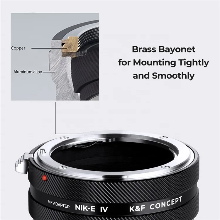 K&F Concept High Precision Lens Mount Adapter NIK-NEX for Nikon F Series Lens to Sony E Series Mount Camera