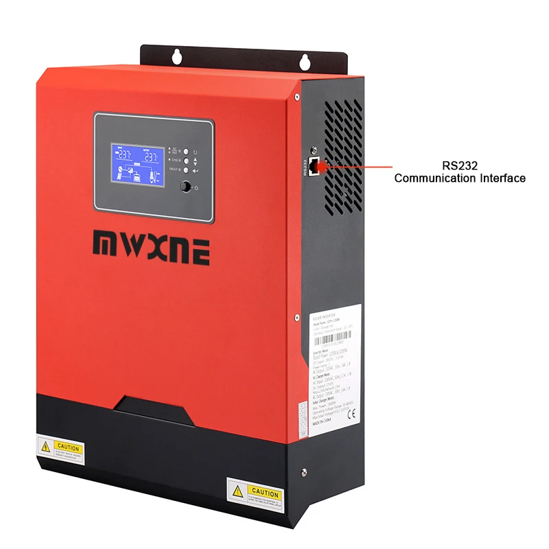 High Quality 24vdc 220vac Off Grid 1kw 2kw 3kw 5kw Pure Sine Wave Hybrid Solar Inverter With Mppt Controller