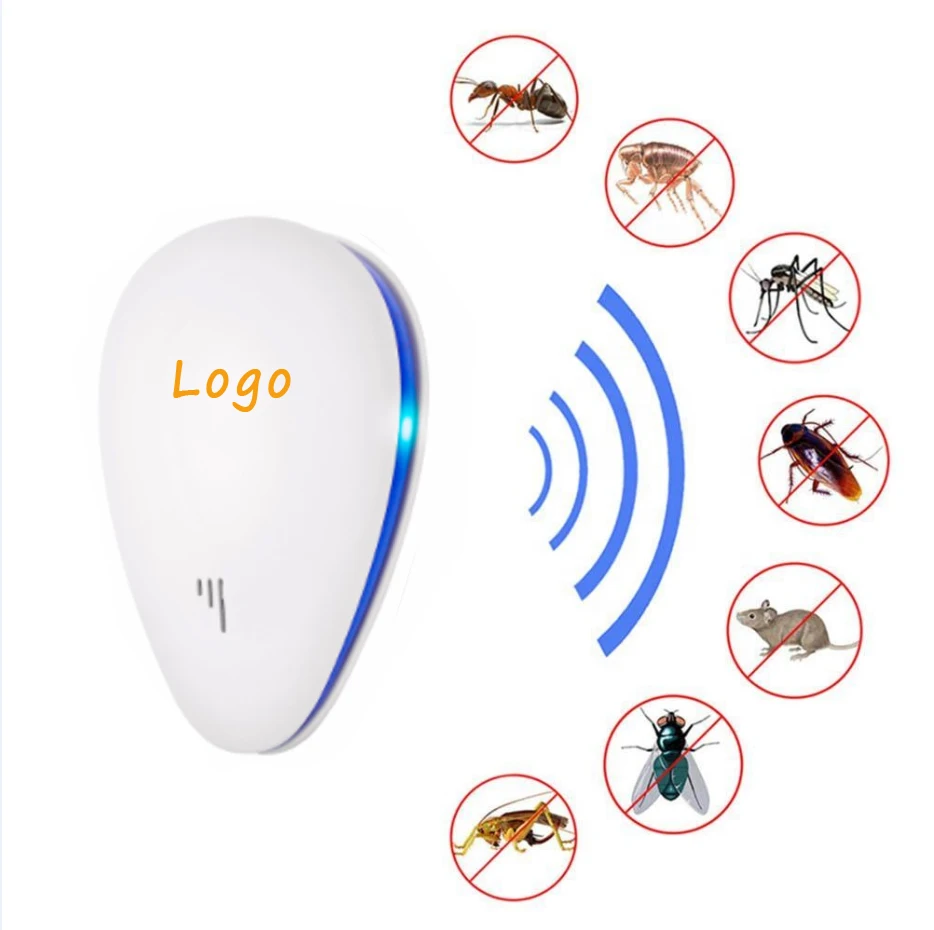 
Customized package logo EU USA UK plug in Mice control ultrasonic pest repeller repellent 