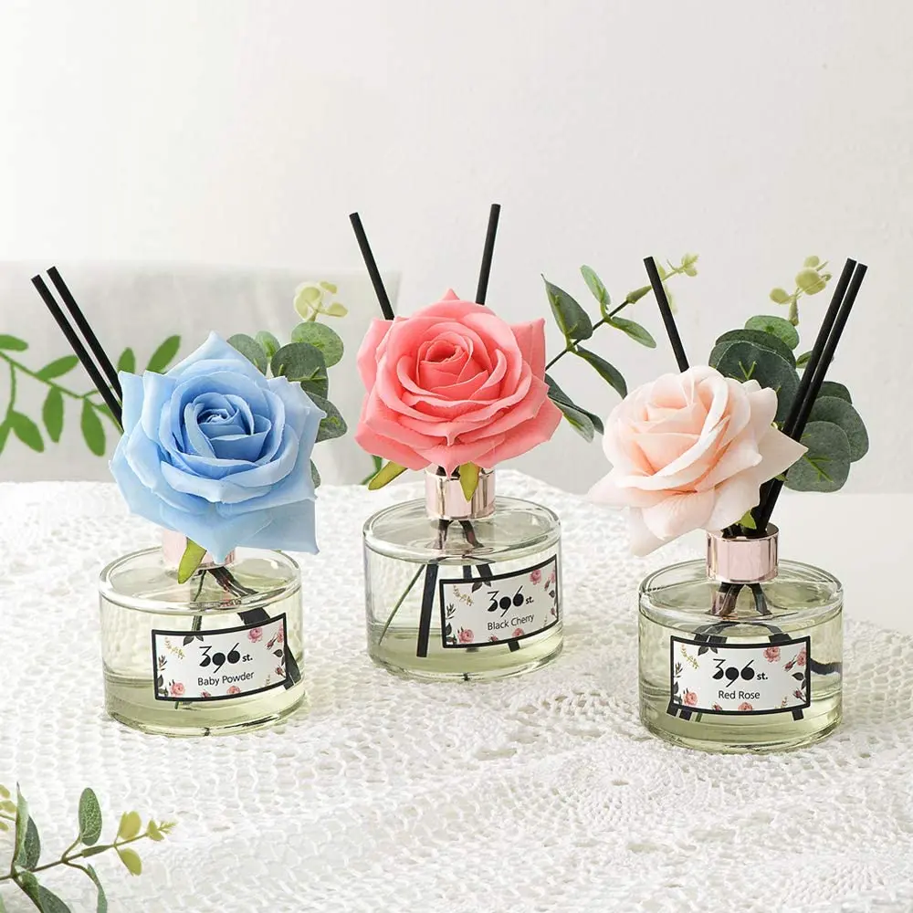 Rose Flower Reed Diffuser Vanilla Lavender Also Known as Garden Lavender 200ml 6 7oz Reed Diffuser Sets