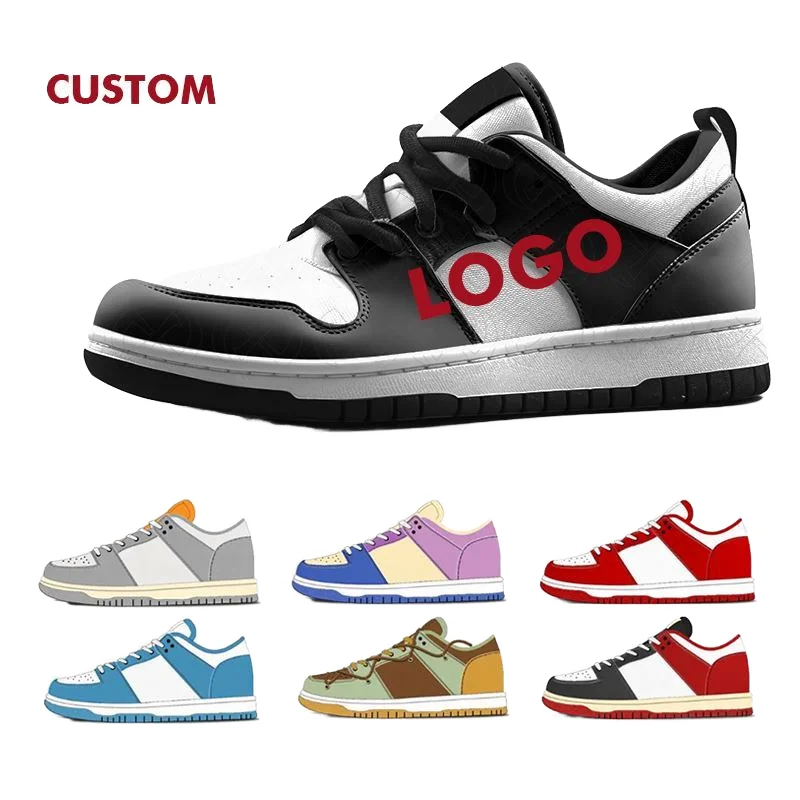 Оригинальные спортивные кроссовки на заказ черные и белые модные повседневные мужские женские туфли дышащие сетчатые весенне-зимние