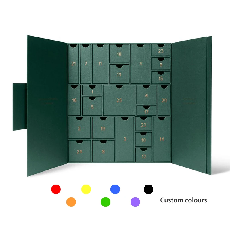 Luxury Custom Christmas calendrier de advent Packaging Gift Advent Calendar Box