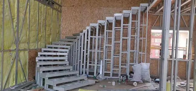 China Prefabricated Steel Structures Workshop / Workshop Matched With Stairs Spiral Staircase With CE