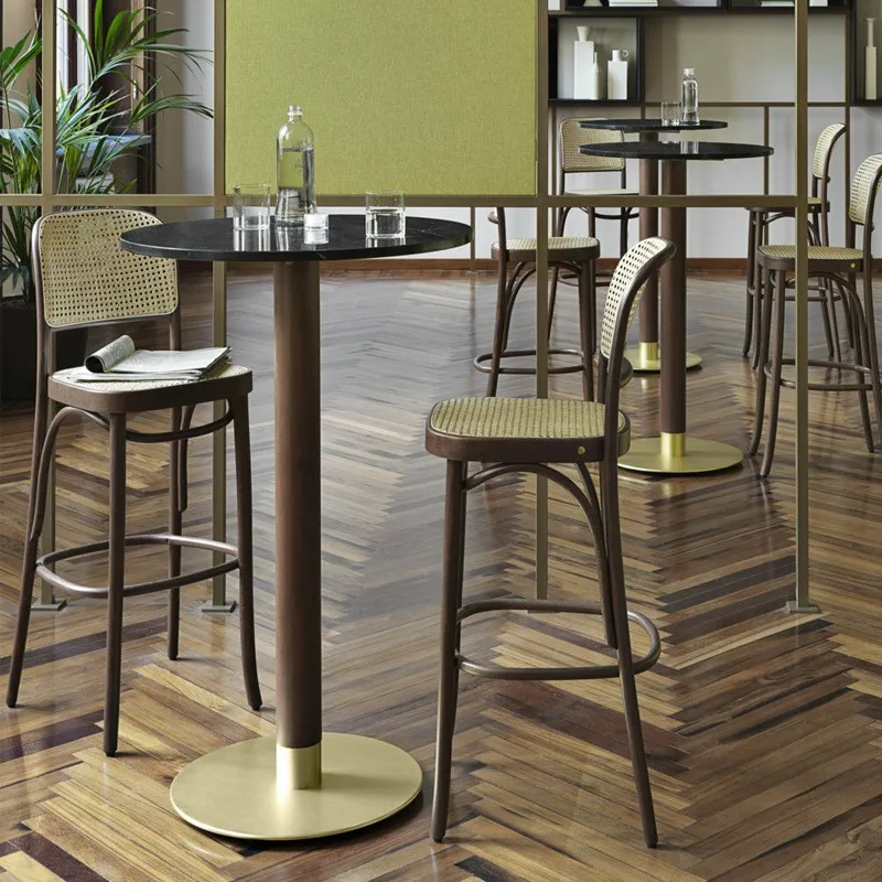 Hot Sale Indonesian Natural Rattan Hand Woven Rattan Bar Chair with High Elastic Sponge Cushion