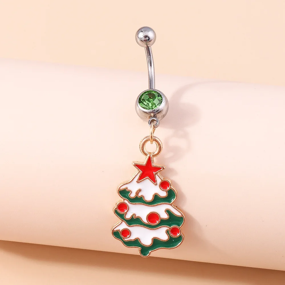 Yiwu DAICY christmas Jewelry women Santa Claus christmas Belly Button rings unique holiday gift Navel Rings
