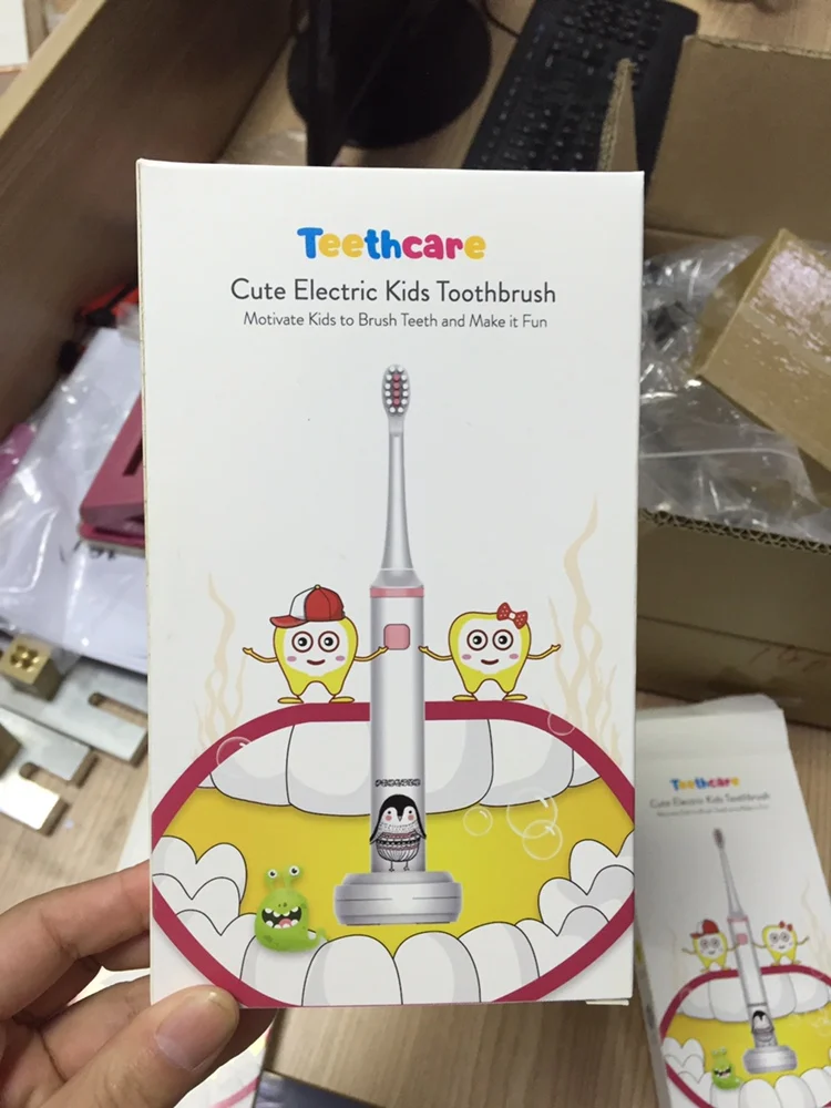 Free Shipping Children Electric Toothbrush Set Powerful Ultrasonic Sonic Electric Toothbrush For Your Kids