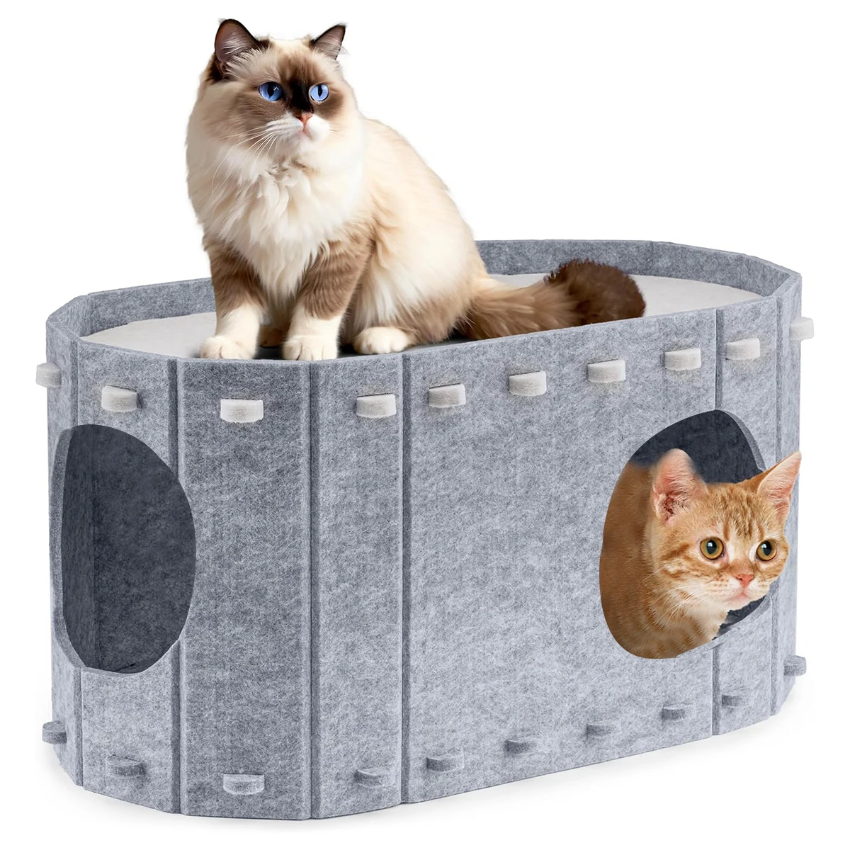 New Design Large Felt House Cat Beds Cat Scratching Bear 10kg Cats