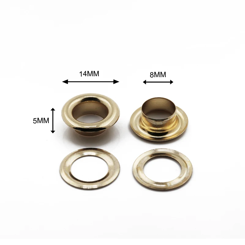 8mm Bronze metal eyelets round inner hole size brass grommets for belt bag shoes clothes Tag