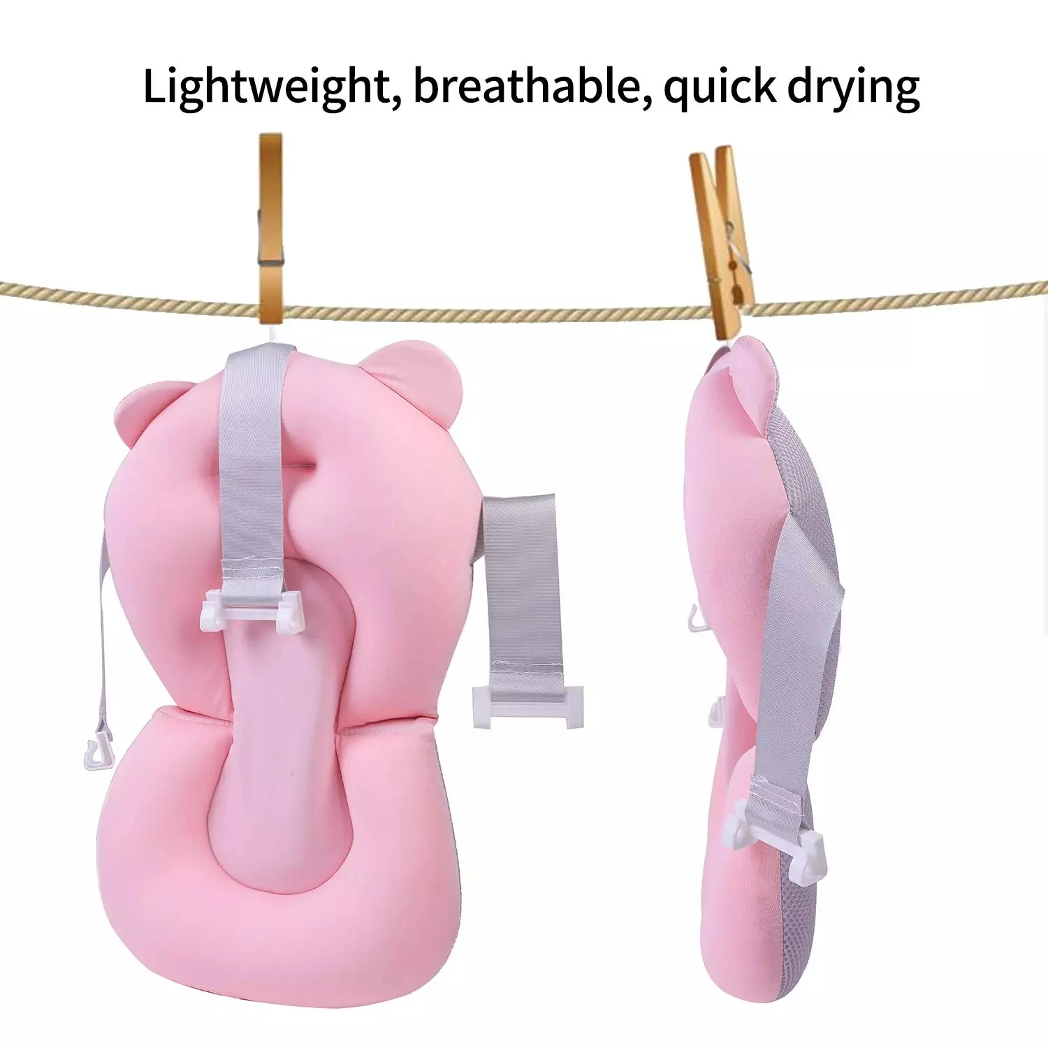 2022 New Product Soft Comfortable Quick Dry Anti-Skid Infant Care Ridge Bathing Mat Baby Bath Cushion Pillow