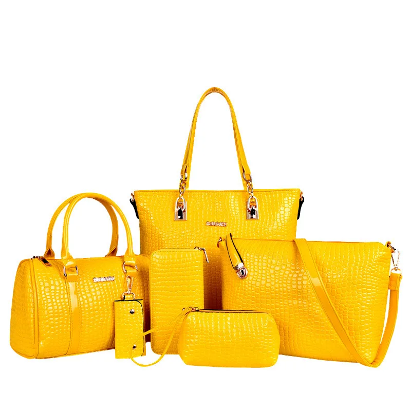 Hot sale women bags handbag sets fashionable crocodile pattern single shoulder crossbody bags for women Wholesale