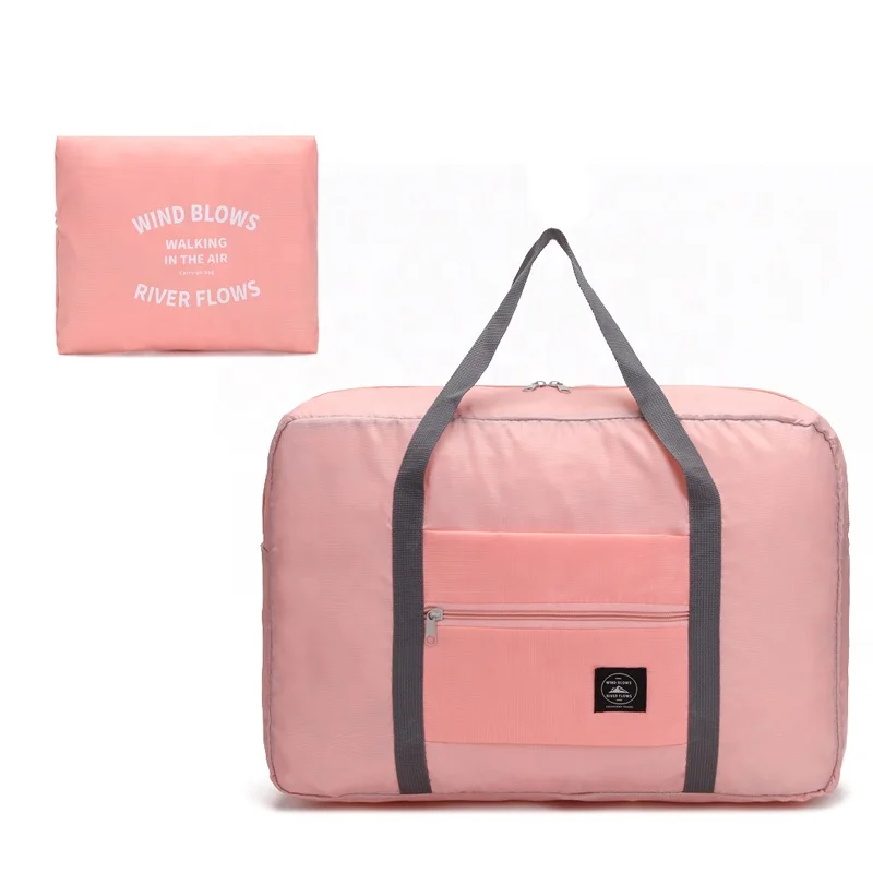 Large capacity travel luggage bag wholesales pink duffle bag lightweight travelling duffle bag