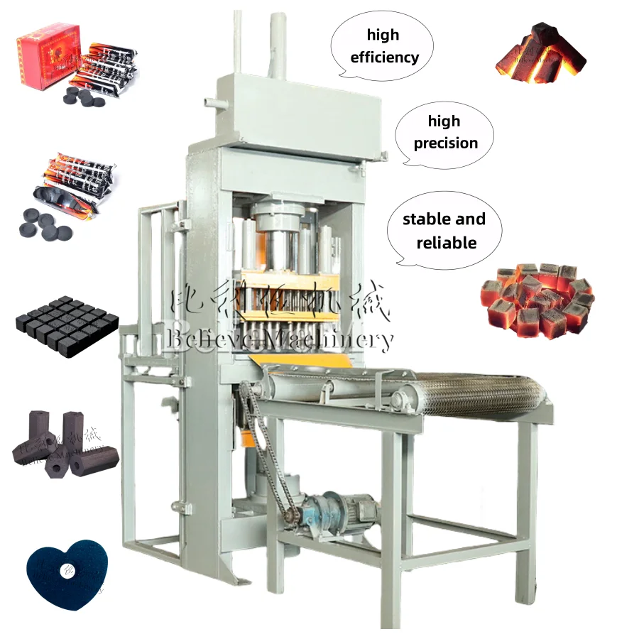 Sawdust charcoal making plant hollow coal briquette machine bbq charcoal hydraulic press hexagon square and other shapes