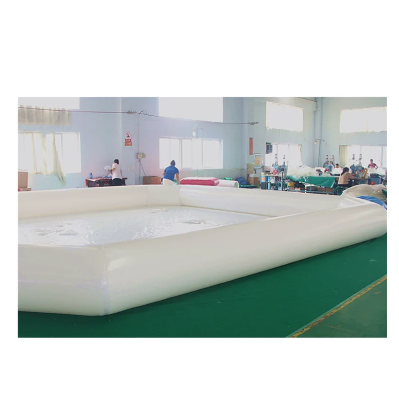 Playground water swimming pool inflated pvc tarpaulin slide pool for park