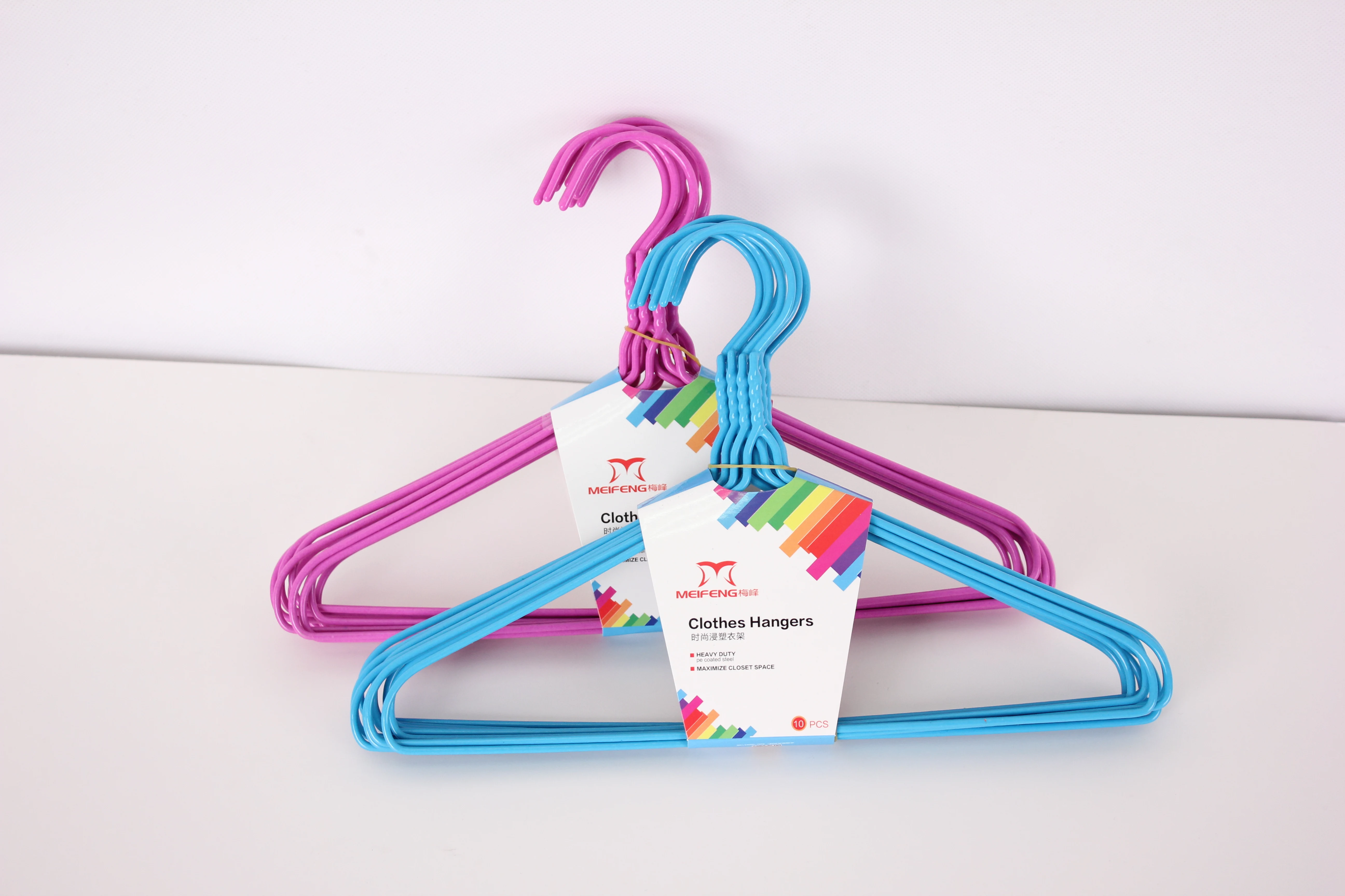 Cheap Kids Clothes  Hanger High Quality Wire Hanger PE Coated Hanger For Children Clothes Storage