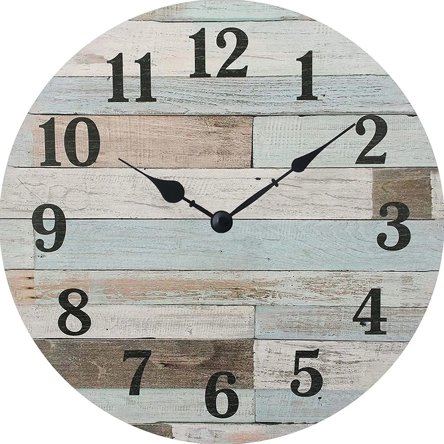 
Decorative Vintage Distressed Farmhouse Wood Wall Hanging Clock for Bedroom Living Room Kitchen 