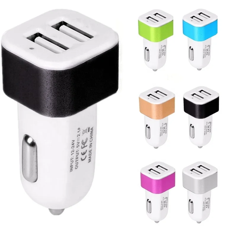  Универсальное автомобильное зарядное устройство с 2 Usb-портами 1 а для Iphone 7 8 Plus X XR 11 Samsung Huawei Android phone gps