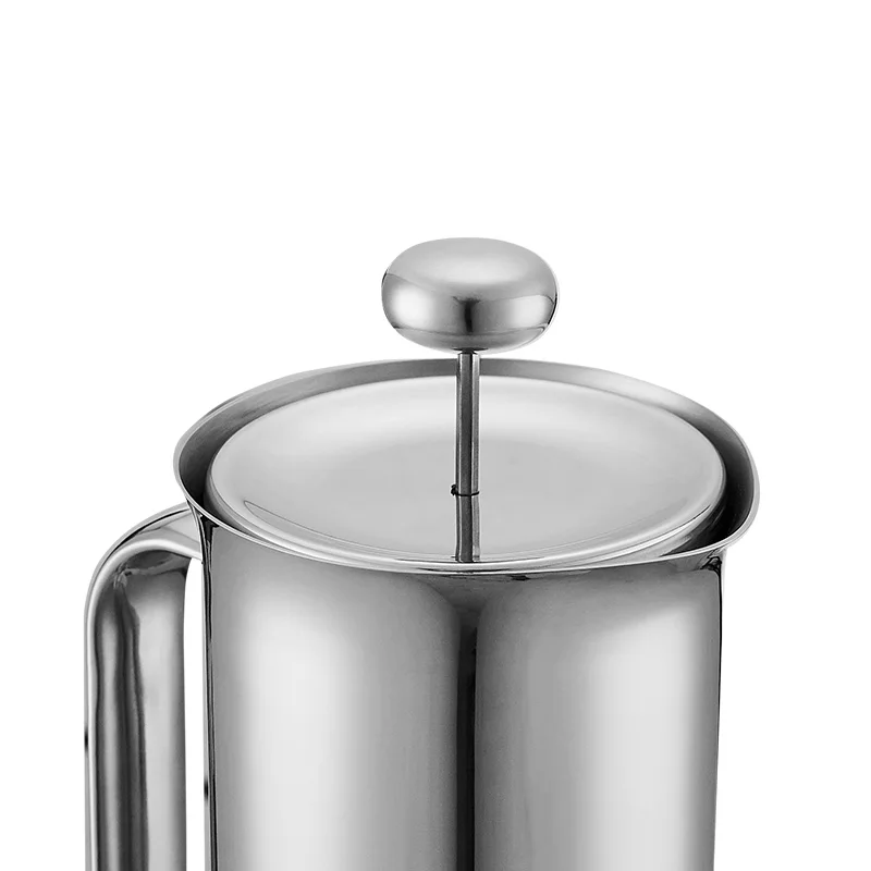 New stylish stainless steel french press coffee maker pot for home and office with high quality