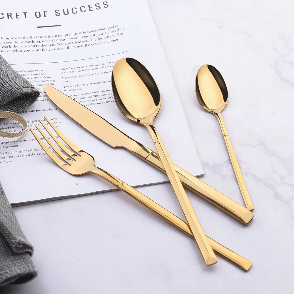 
Stainless steel spoon titanium gold rose gold gorgeous color ins Nordic minimalist tableware 