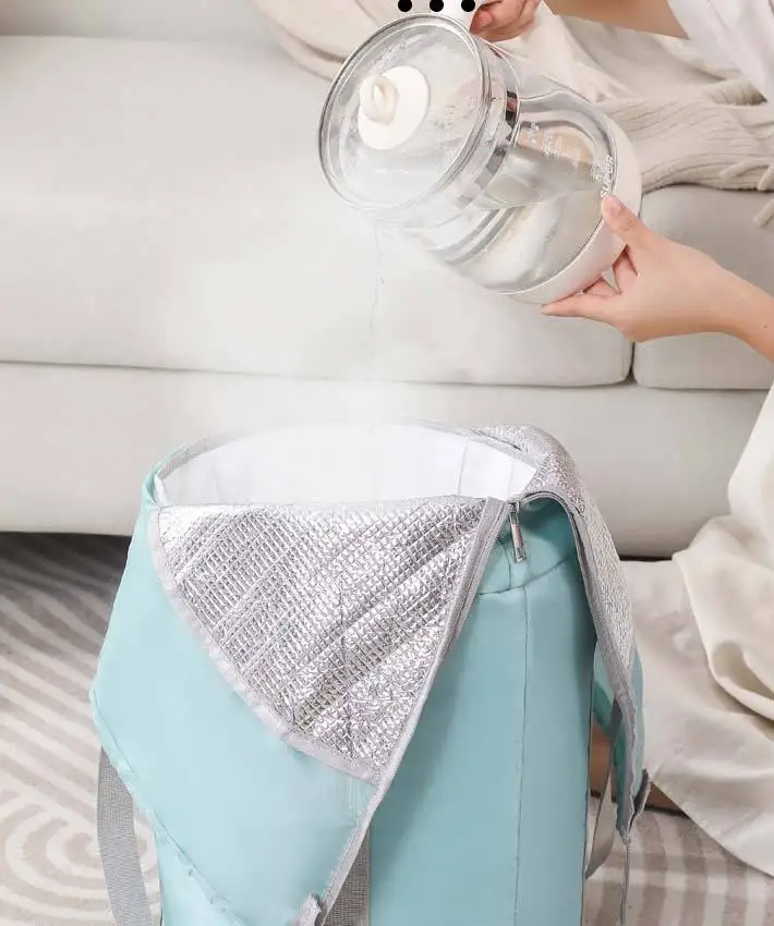 Large Capacity Folding Foot Bath Basin Long Lasting Insulation and Deepening Foot Bucket for Soaking Feet