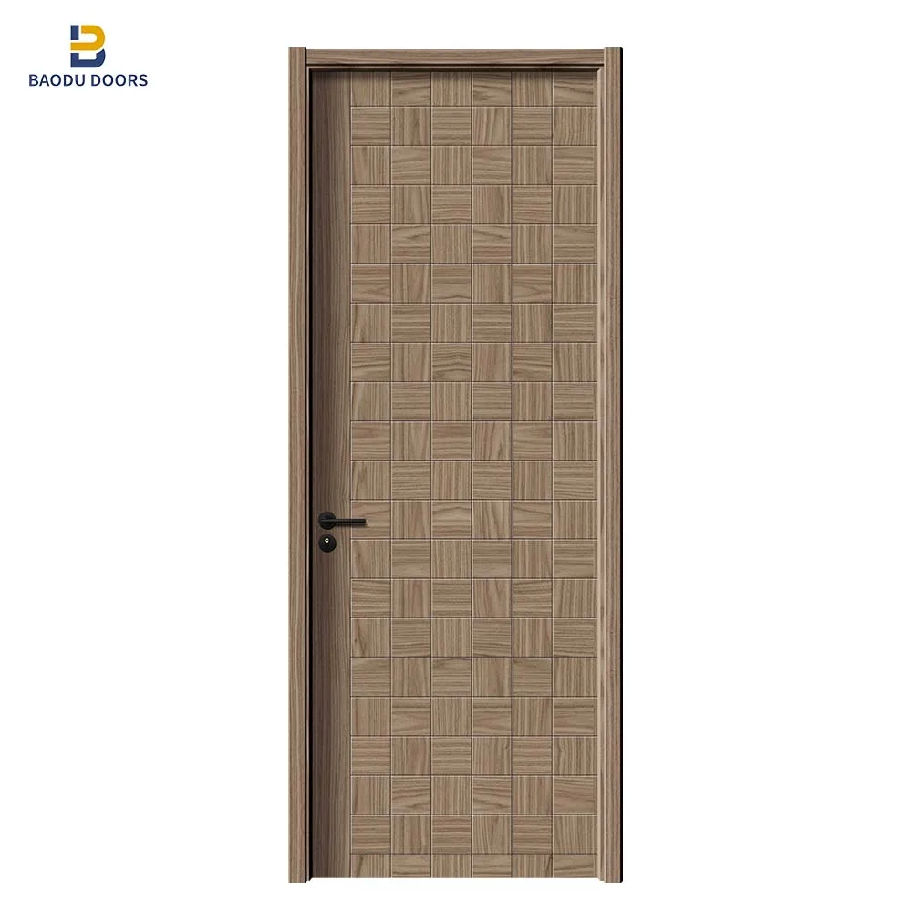 Bowdeu Factory melamine skin wood doors fancy wood door design modern solid wood bedroom door design melamine mdf