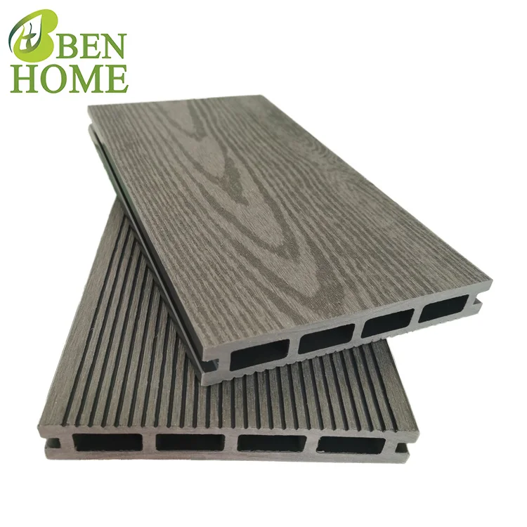 Eco Friendly Waterproof 3D Embossed Composite Wood WPC Roofing Outdoor Timber Deck