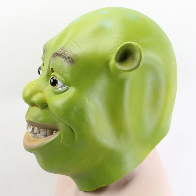 
Wholesale Green Shrek Latex Masks Movie Cosplay Prop Adult Animal Party Mask for Halloween Party Costume Fancy Dress Ball 
