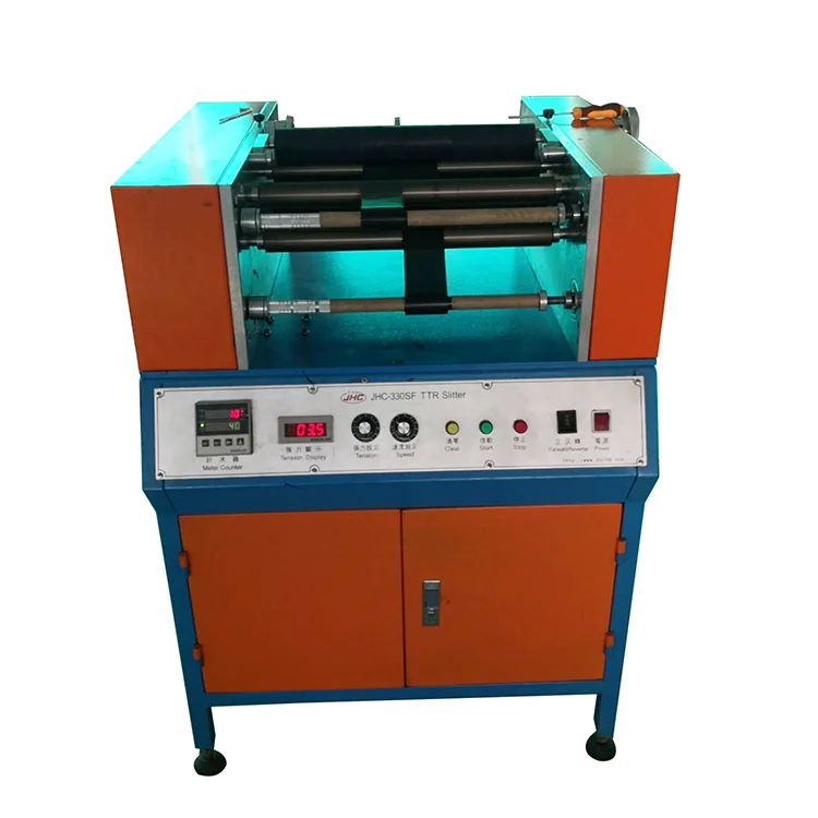 High Speed Automatic Mini Thermal Transfer Ribbon Film Slitter For Sale