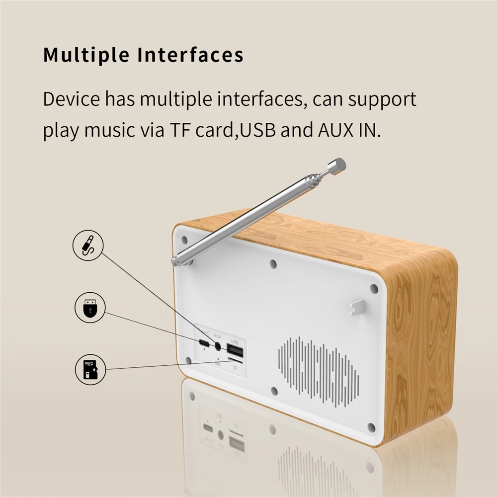 Genuine Component Clock Microphone Car Bt Bracket TF Card Wireless Speaker