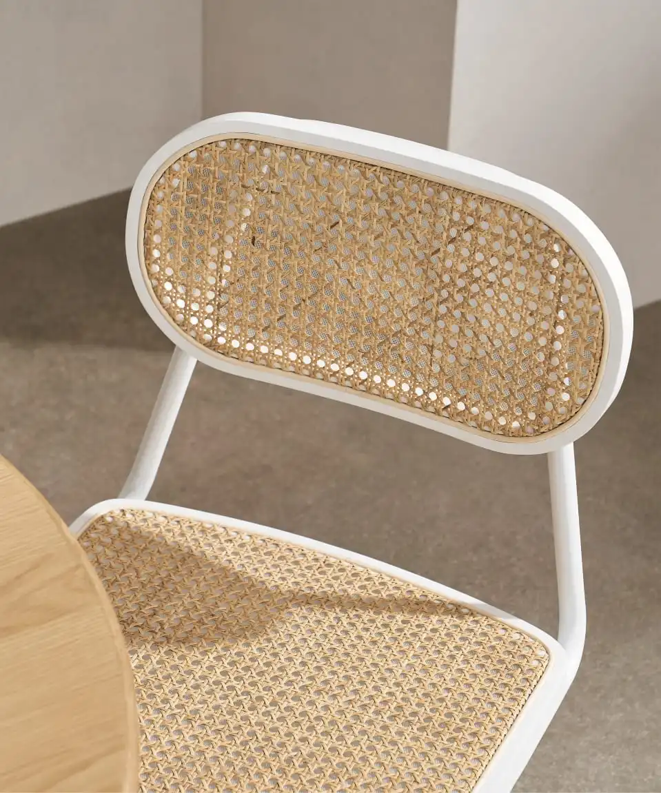 Rotan Meubels Scandinavian Mid Century Vintage Upholstered Design Chair Oak Wooden Dining Chair Cadeira