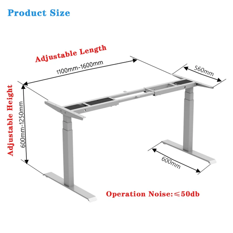 Dual Motor Electronic Ergonomic Height Adjustable Table Base 2 Legs Sit to Stand Desk Standing Desk Frame