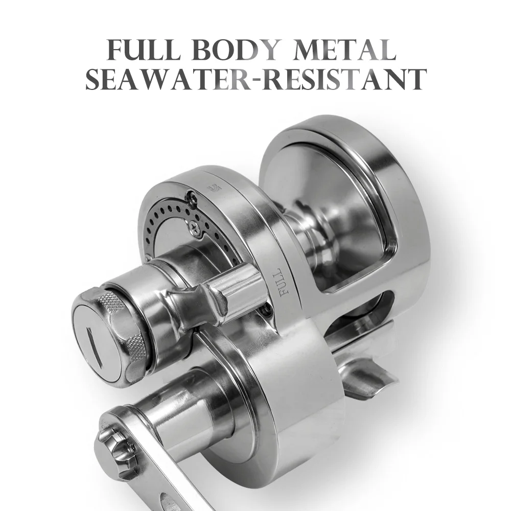 Professional OEM 4.5:1 Dual Gear Ratio Slow Jigging Fishing Reel Big Game Boat Trolling Reels