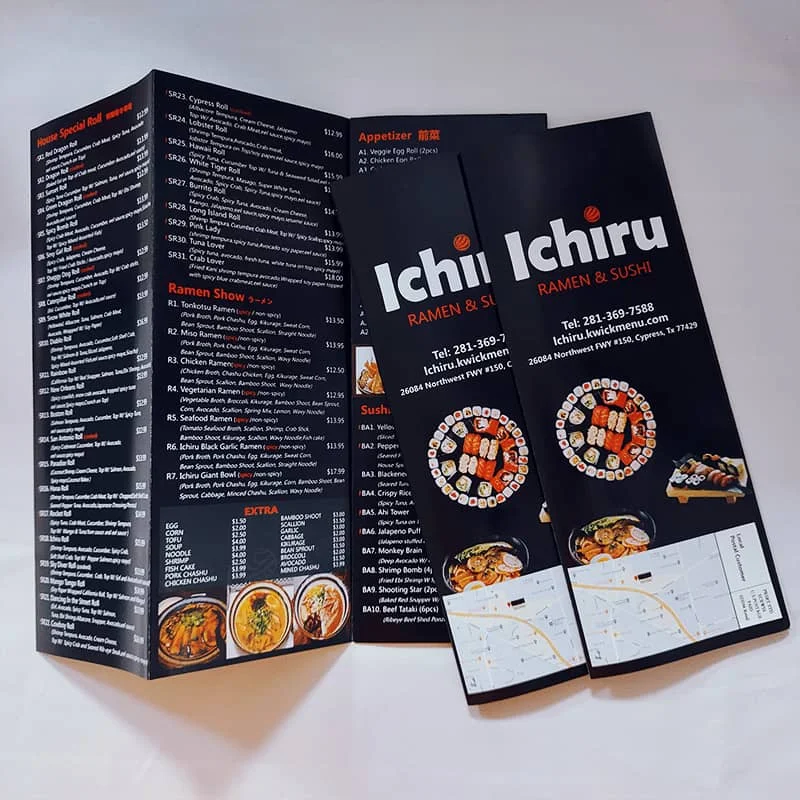 Индивидуальные 150gsm ресторан руководство по заказу описание продукта бизнес-флаеры пользователя