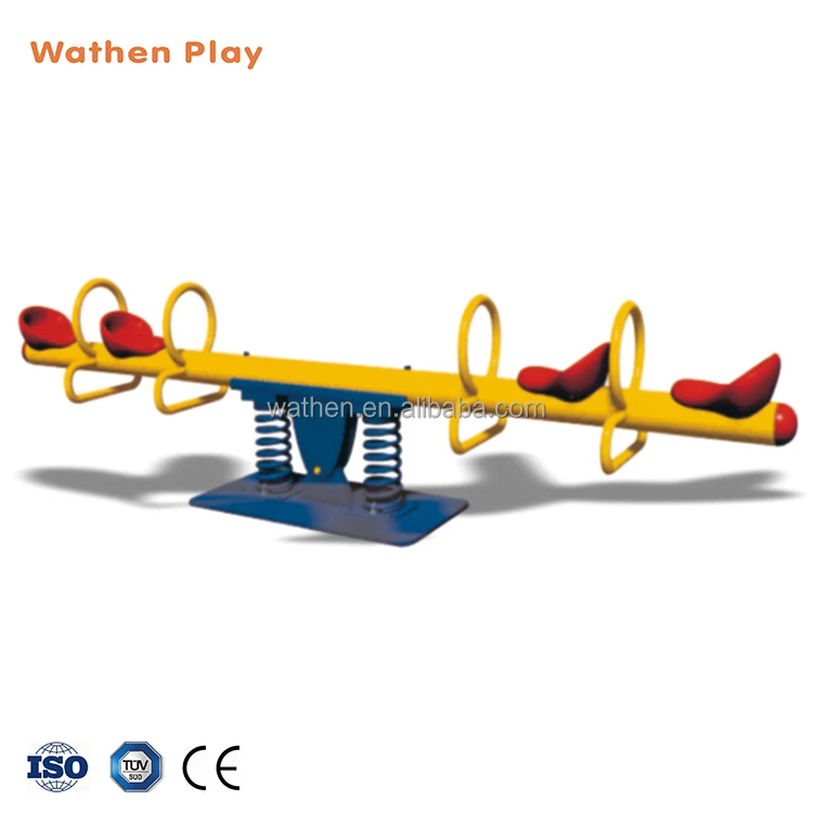 High Quality Children Metal Seesaw with Plastic Seat for Outdoor Playground