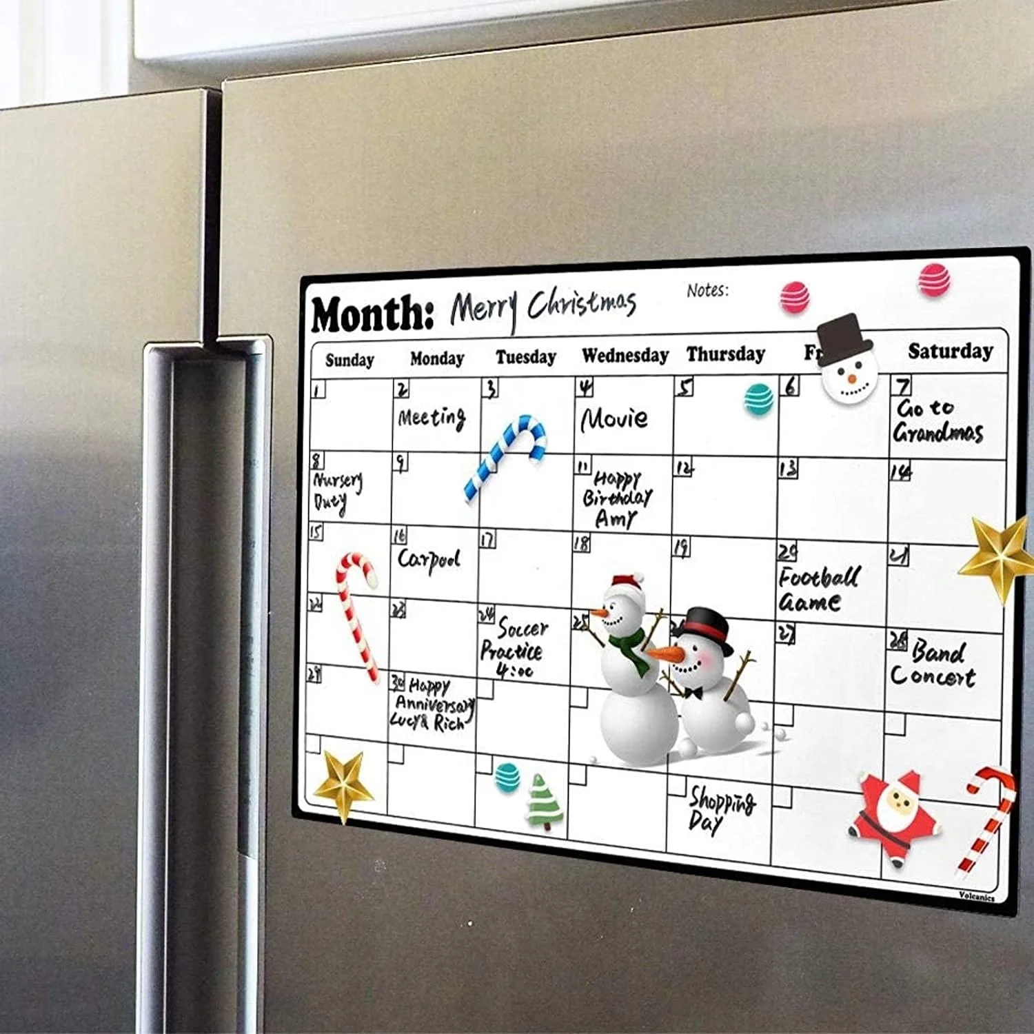 High Quality Magnetic Whiteboard Daily Plan Monthly Weekly Dry Erase Calendar Set For Fridge