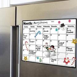 High Quality Magnetic Whiteboard Daily Plan Monthly Weekly Dry Erase Calendar Set For Fridge