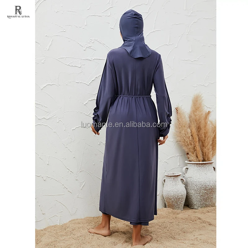 LUOMANTE Custom Dubai Muslim Women Full Cover 3 Pieces Burkini Modest Swimwear Islamic Swimsuit