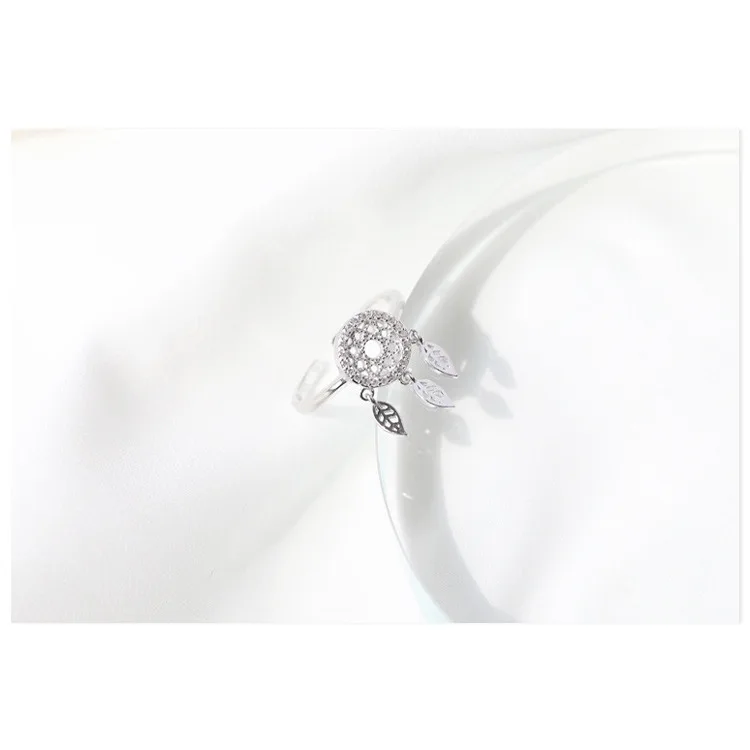 Nabest Vintage Personalized Women Jewelry Dream Catcher Charm Rings 925 Sterling Silver Leaf Tassel Rings