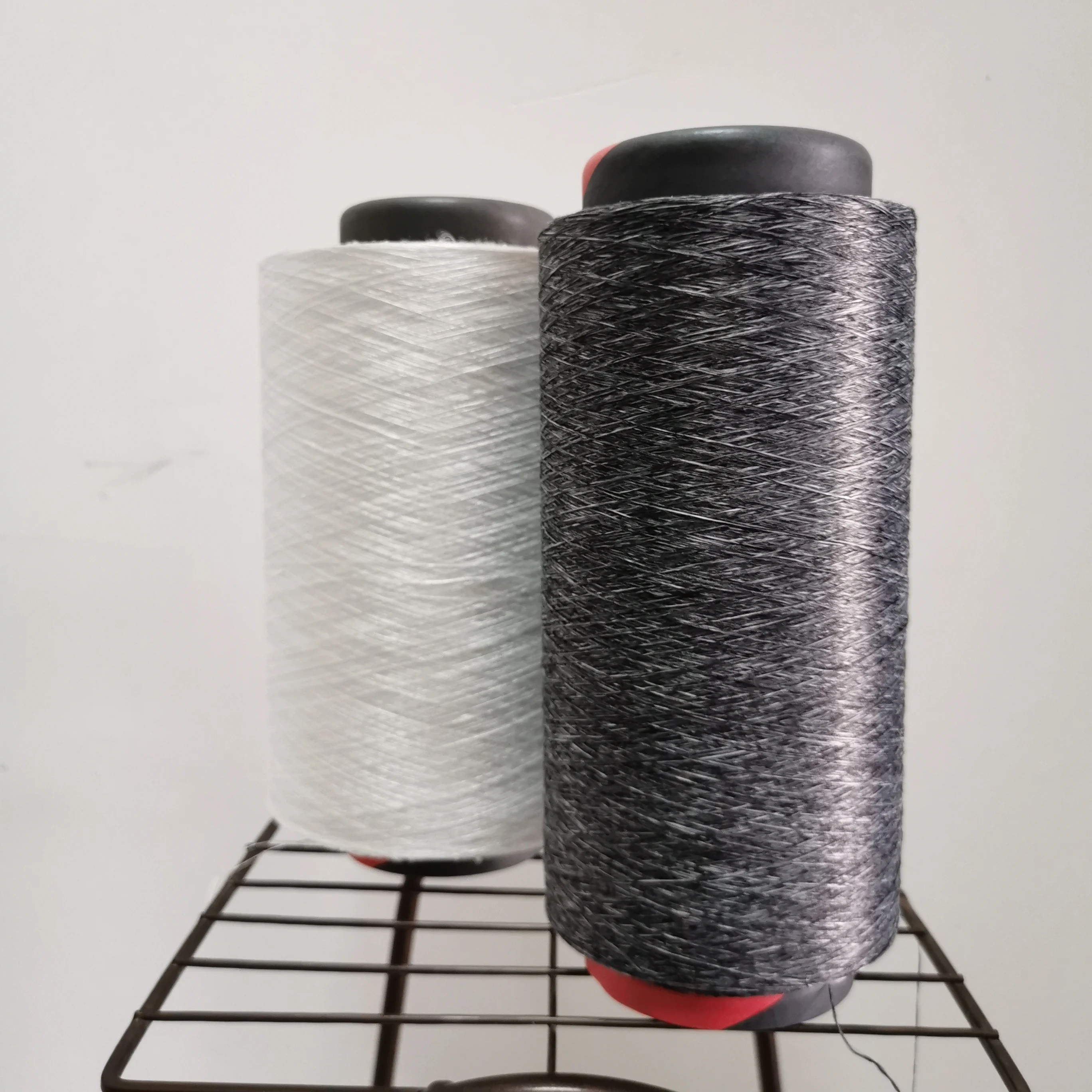 AIKI Machinery High light color fastness dope dyed Wholesale Polyester Air Textured Yarn ATY for olefin fabric