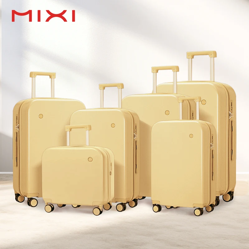 Mixi Custom Travel Trolley Carry On Suitcase Universal Spinner Wheels Rolling Smart TSA Lock PC Luggage Suitcase