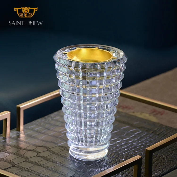 Incense Burner Crystal Unique Bukhoor Decoration High Quality Transparent Color Glass With Metal Plate