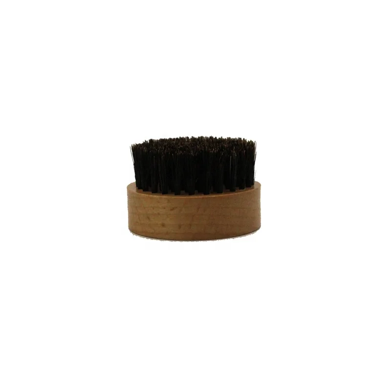 Профессиональный Пользовательский логотип кабан мягкая щетина деревянная круглая щетка для бороды для мужчин