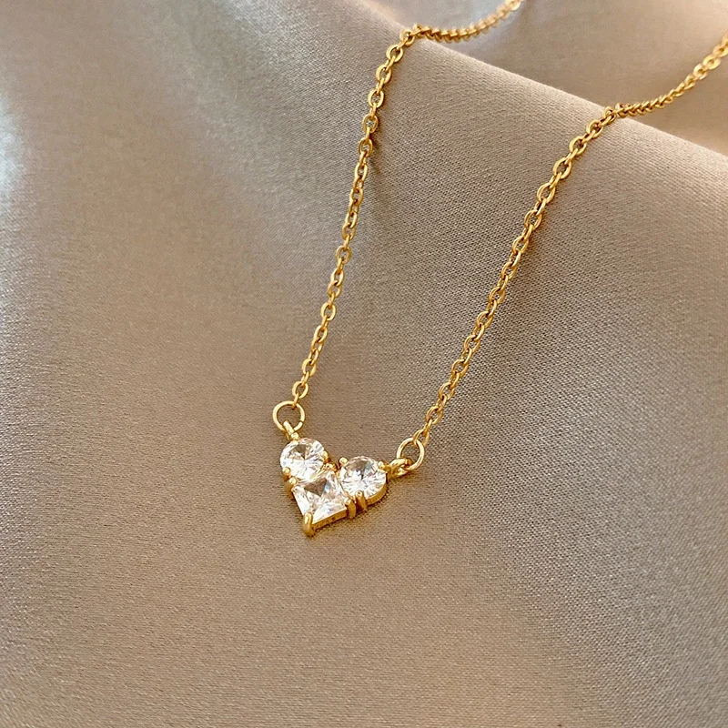 Cadena Para Mujer 18k позолоченная Бабочка Сердце Клевер на заказ женское ожерелье из нержавеющей стали ювелирные изделия