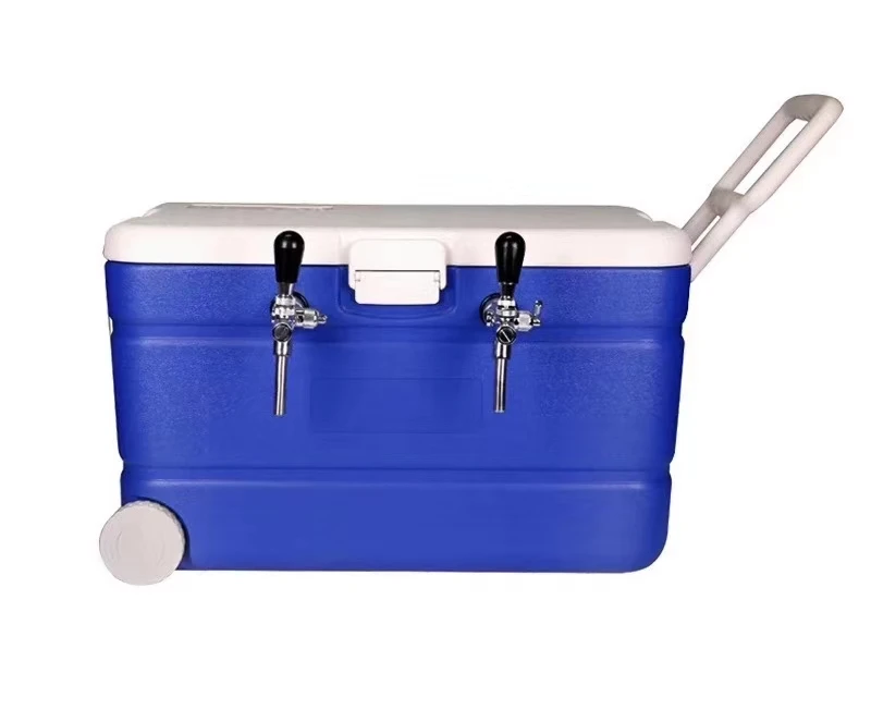 Stainless Steel Coils Jockey Box Cooler with Double Adjustable Faucet for 40L