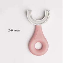 Зубная щетка U-образной формы, мягкая силиконовая, 360 градусов