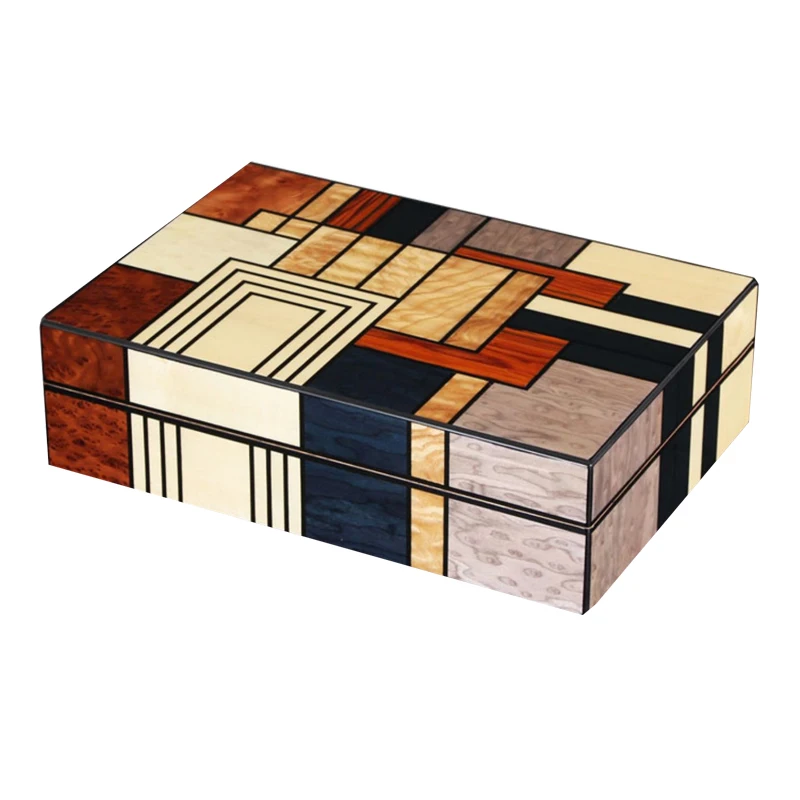 
Professional manufacture spanish cedar piano lacquer wood cigar humidor 