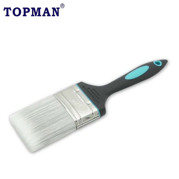 2 inches flat paint brush with soft plastic handle