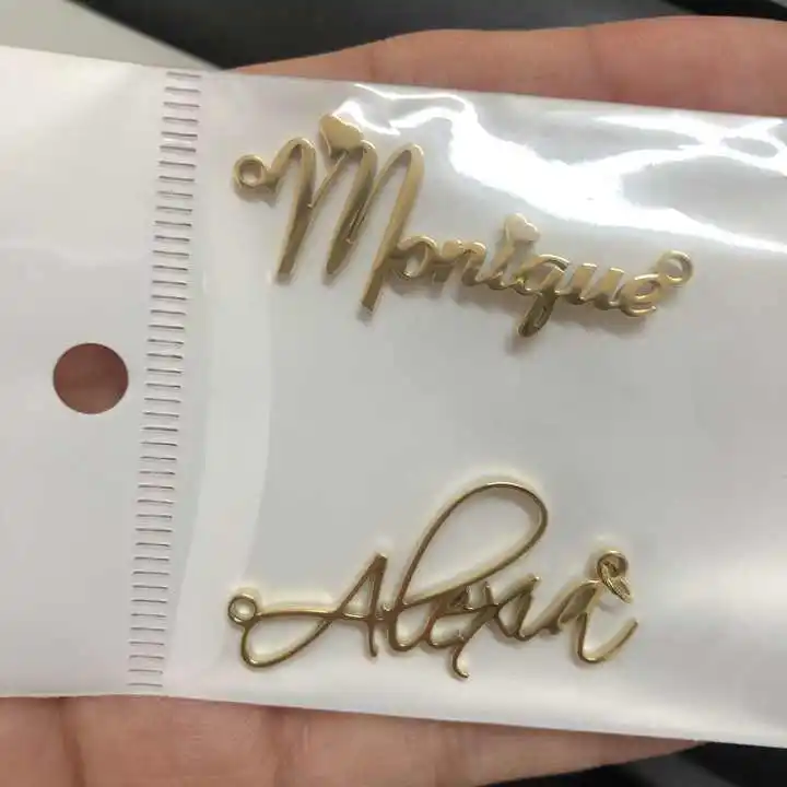 UWIN Trendy Necklace With Name Custom Name Plate Personalized 18K Gold PVD Plated Custom Stainless Steel Name Necklace Jewelry