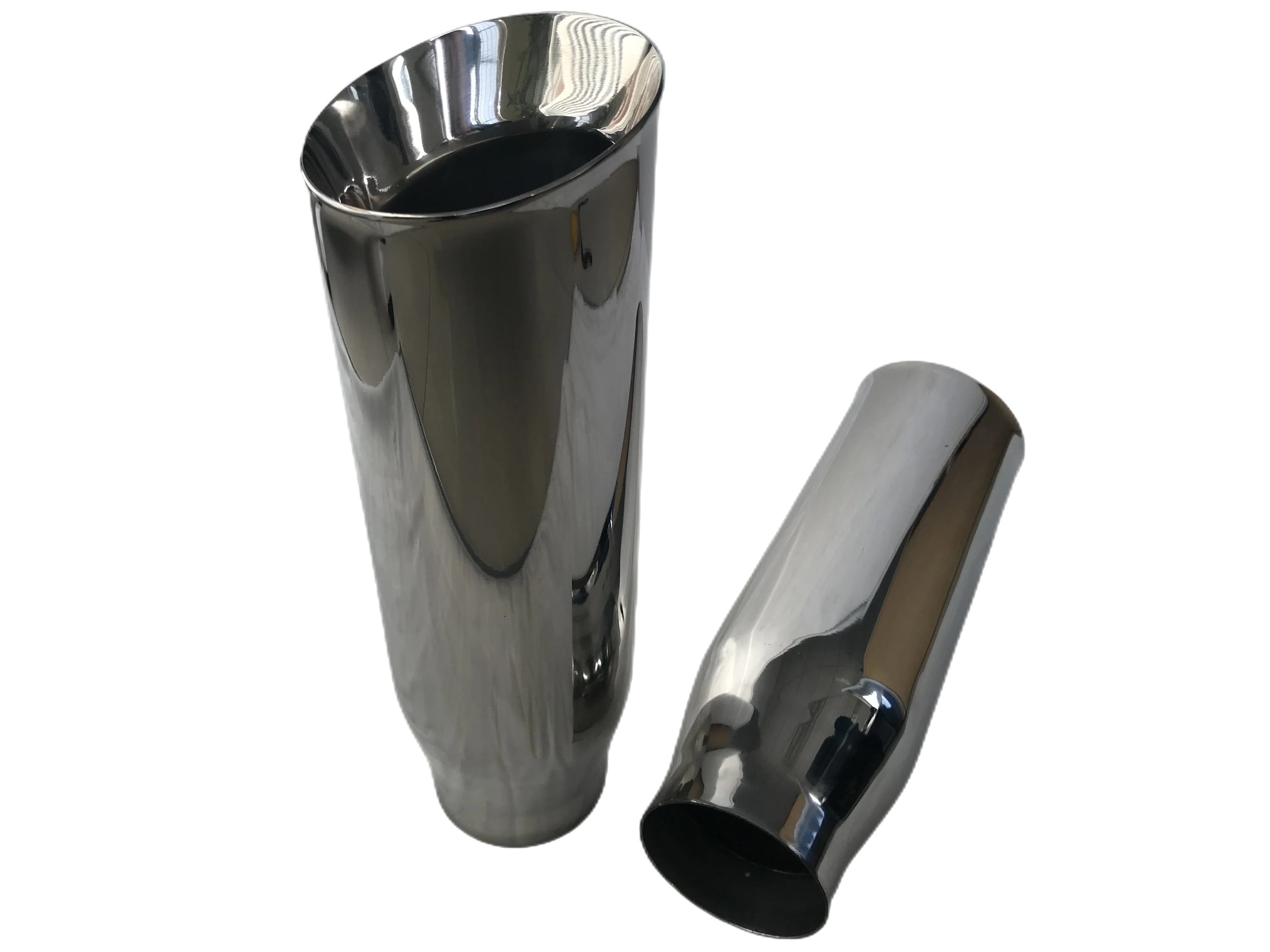 customizable Hot sale Universal stainless steel titanium Black pipe angle cut single wall exhaust muffler tip for car