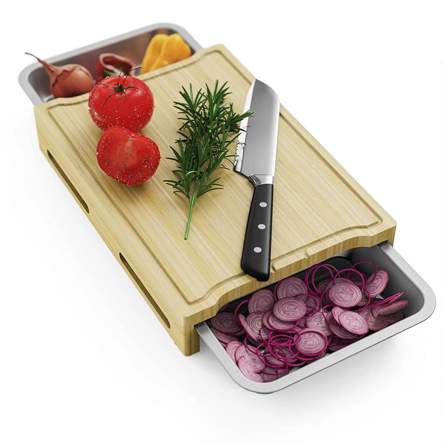 Origin Direct Selling  Bamboo Chopping Board Cutting Board with tray